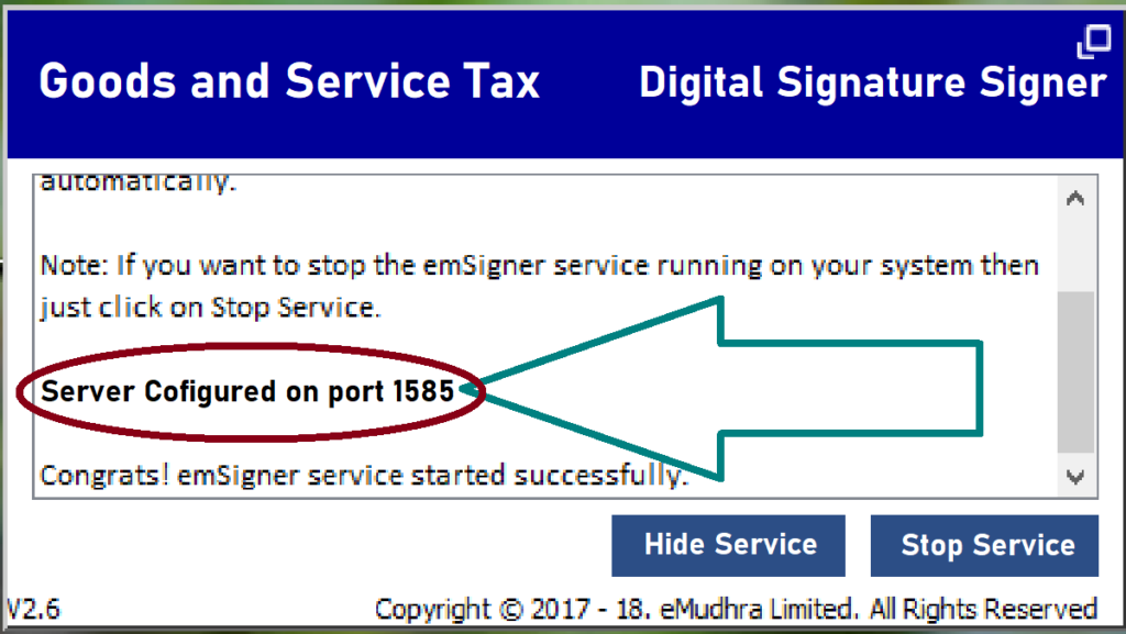 how it display in emsigner software